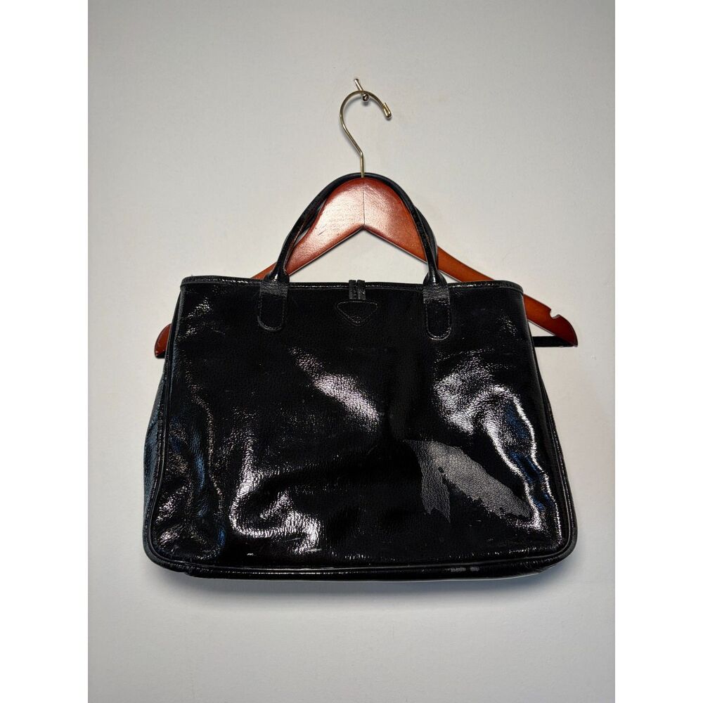 Longchamp Roseau Black Patent Leather Handbag - Picture 2 of 5